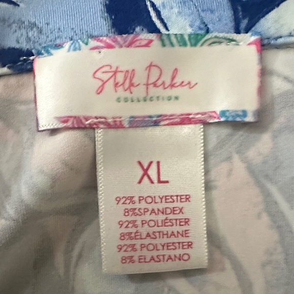 Floral Blue and Pink Midi Dress - Picture 4 of 4